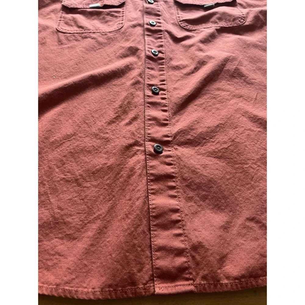 Wrangler‎ Men's 100% Cotton Short Sleeve Button-Up Work Shirt Sz XXL Pockets
